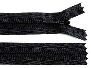 Reißverschluss Nahtverdeckt 20 cm, Schwarz